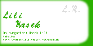 lili masek business card